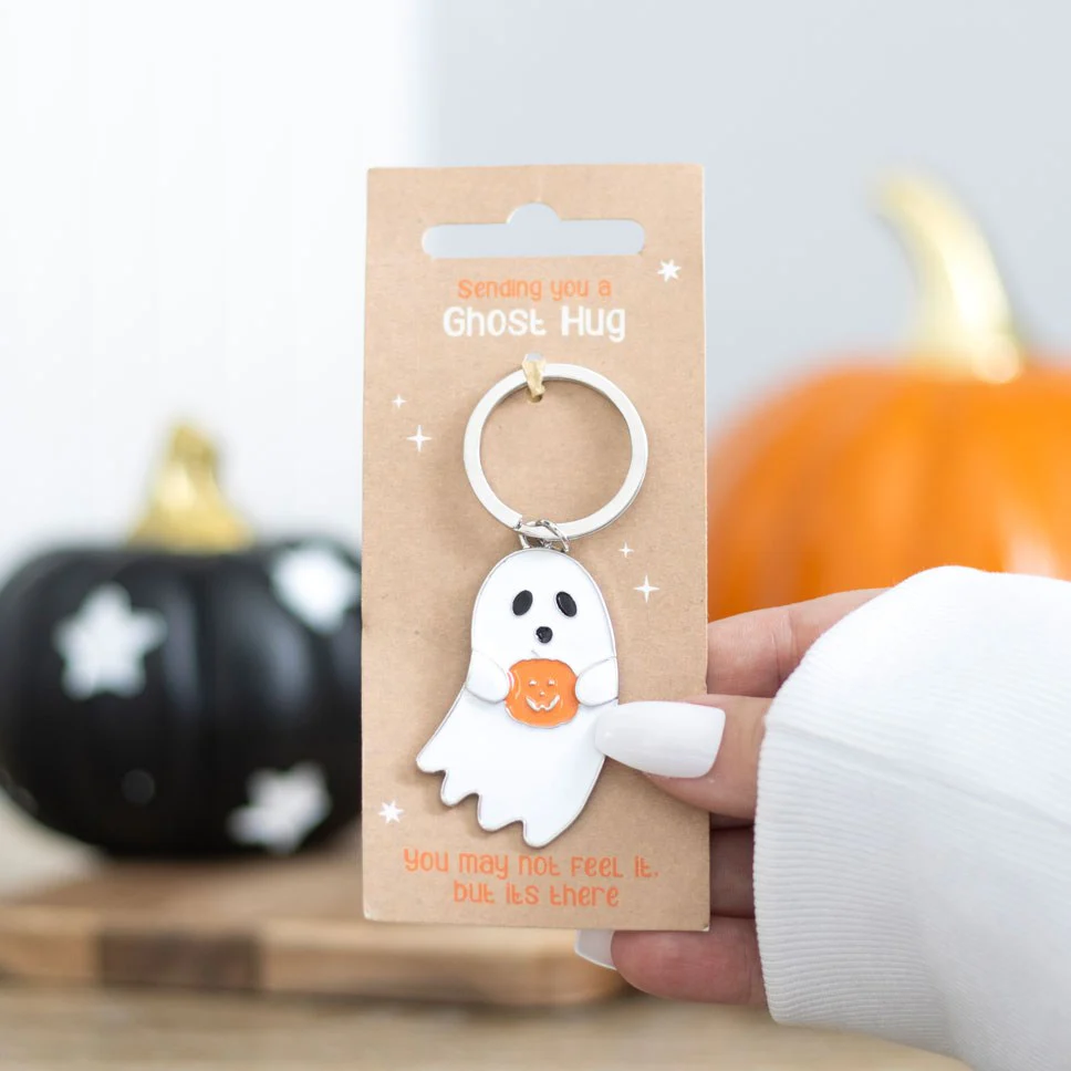 Ghost Hug Metal Keyring - Image 3