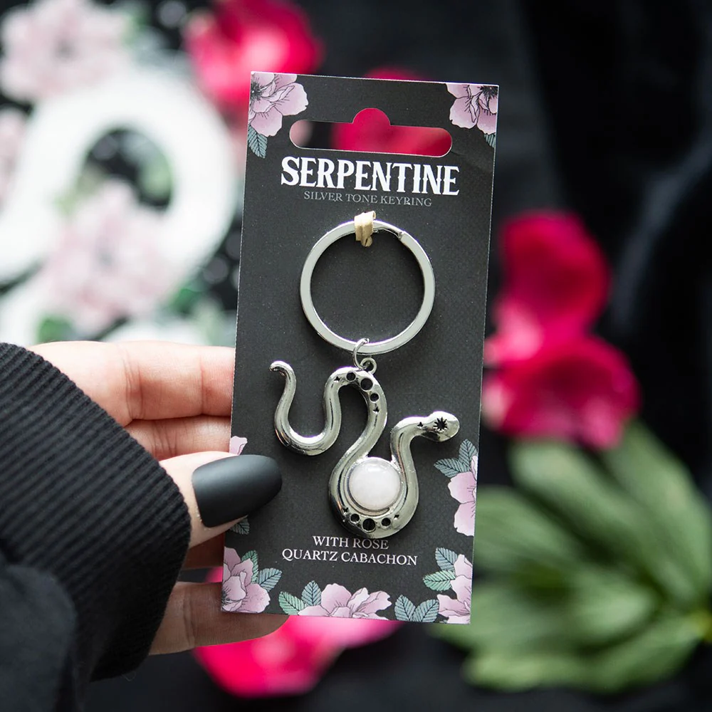 Snake Keyring with Rose Quartz Crystal - Image 4