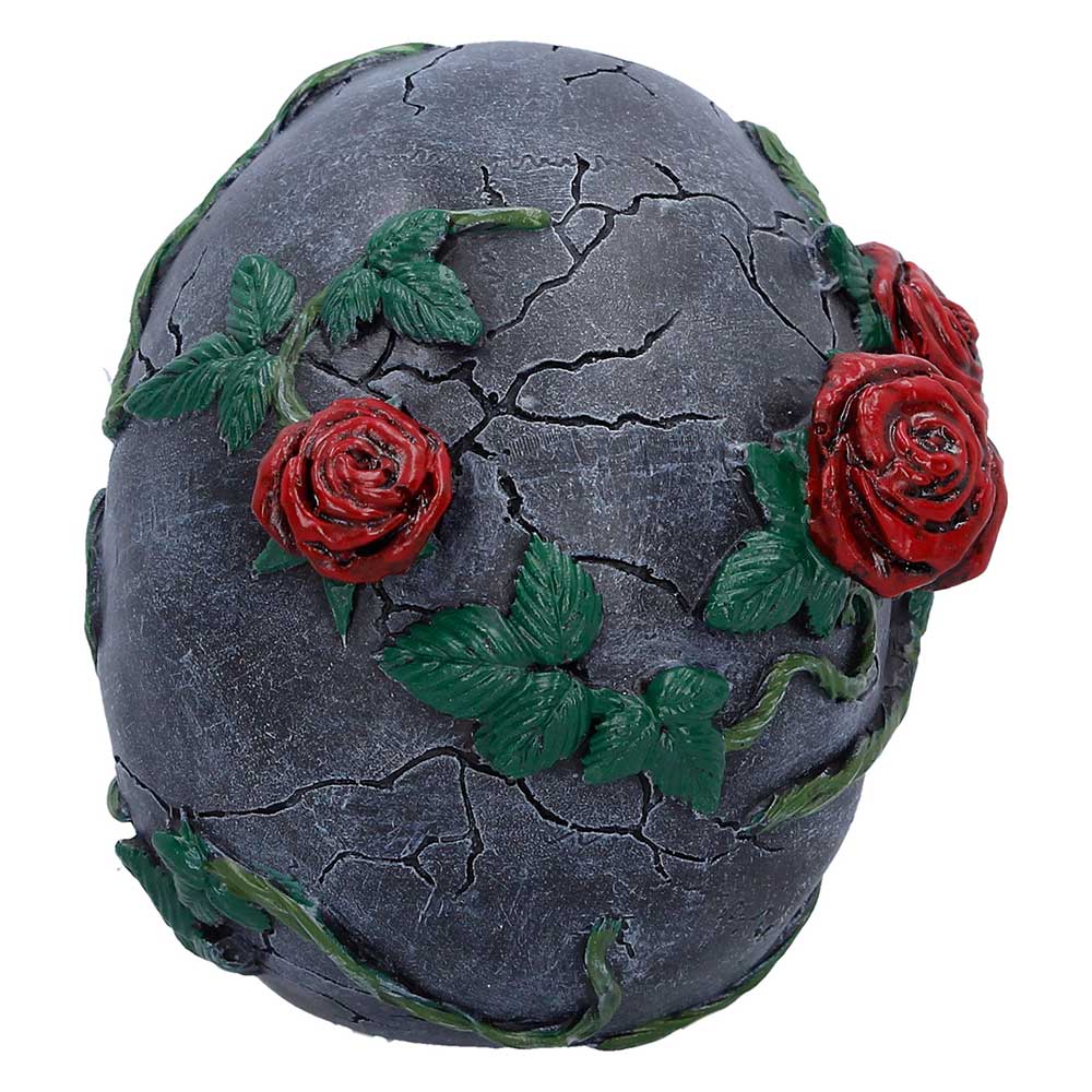 Twilight Bloom Gothic Skull Figurine - Image 4